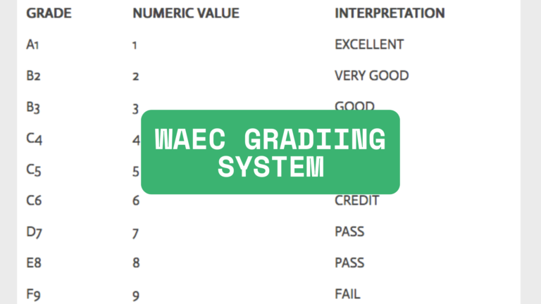 WAEC Grading System for WASSCE